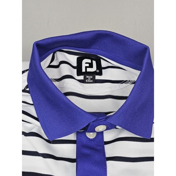FootJoy Mens Medium Golf Polo Shirt Performance.‎ Purple, Black, White. - Picture 2 of 5